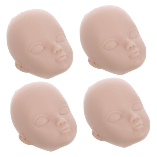 Milisten 4 Stück Make-up Schaufensterpuppe Gesicht schminkkopf Puppenkopf Puppen-Styling Puppenersatzteile schaufensterpuppe kopfwimpernverlängerungen Schaufensterpuppenköpfe Plastik Beige von Milisten