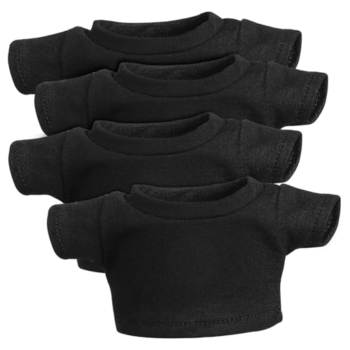 Milisten 4 Stück Puppen Kurzarm Bärenhemden Stofftierkleidung Bärenpuppenkostüm Kleidung Für Stofftiere Bärenplüschkleidung Plüschpuppenkleidung Bärenhemd Schwarze Gestrickte von Milisten