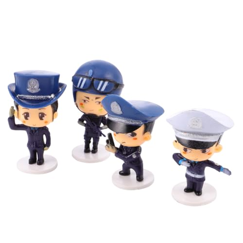 Milisten 4 Stück Teiliges Police Cartoon Figurine Tortendeko Niedliche Dekoration für Geburtstag und Party von Milisten
