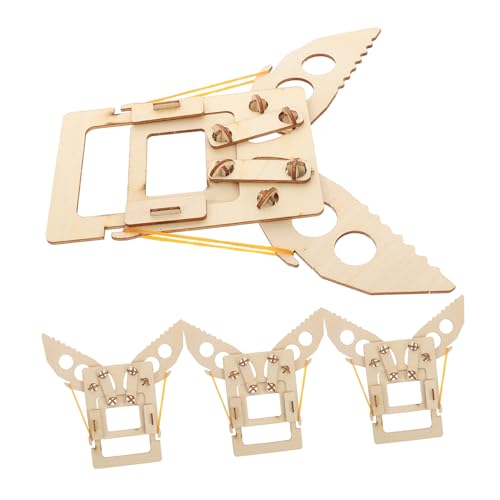 Milisten 4 Stück Teiliges Stem Holzbausatz für Jahre DIY Mechanischer Holzpuzzle Bausatz mit Zangen Kreatives Wissenschaftsspielzeug für Mädchen Jungen Interaktives Lernprojekt für Schule von Milisten