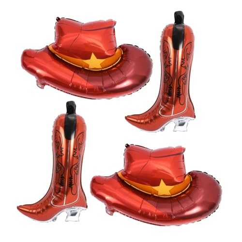 Milisten 4 Stück Western Cowboy Hut und Stiefel Luftballons Teiliges aus Folienballons für Western Mottoparty Geburtstagsfeiern und Dekorationen für Foto Requisiten und Raumgestaltung Milisten 4 Stück Western Cowboy Hut und Stiefel Luftballons Teiliges aus Folienballons für Western Mottoparty Geburtstagsfeiern und Dekorationen für Foto Requisiten und Raumgestaltung von Milisten