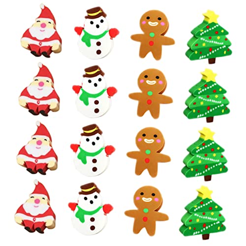 Milisten 40 Stück Teiliges Mini Radiergummis Weihnachtsbaum Tragbar und Leicht für Schüler und Künstler für Schule Zuhause und Büro Sichere und Einfache Anwendung von Milisten