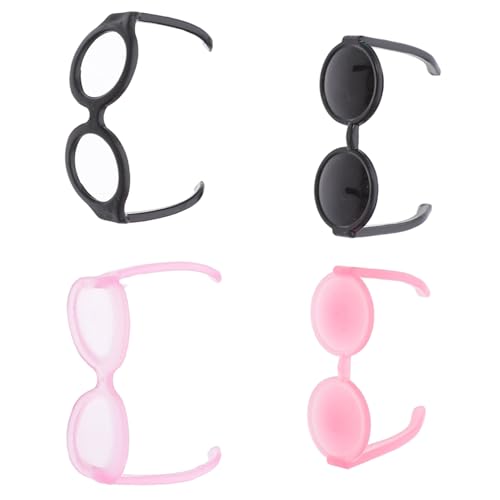 Milisten 40 Stück Zubehör für Puppenbrillen Puppen Kleidung für puppenkleidung doll Brille Zubehör zum Anziehen von Puppen klein Kleidung Puppenbrille mini Plastik von Milisten