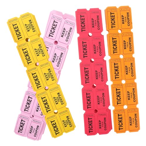 Milisten 400 Stück Raffle Tickets Roll Verschiedenen Farben für Veranstaltungen Gewinnspiele und Tombolas für Türpreise und Klassenauszeichnungen Milisten 400 Stück Raffle Tickets Roll Verschiedenen Farben für Veranstaltungen Gewinnspiele und Tombolas für Türpreise und Klassenauszeichnungen von Milisten