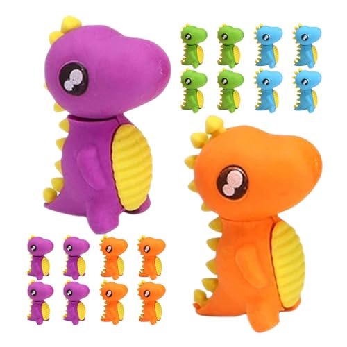 Milisten 48 Stück Teiliges Mini Dinosaurier Radiergummis für Weiche Tierförmige Radiergummis für Schule Kunst und Hausaufgaben Bunte Cartoon Tier als Lernanreiz und Belohnung von Milisten