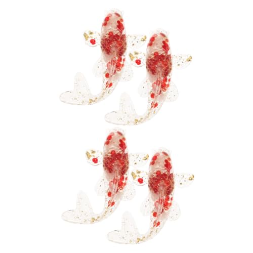 Milisten 4Stücke Kristall Fischfiguren Tisch Dekoration aus Epoxidharz Stilvolle Fisch Ornamente für Elegantes Innendesign für Schreibtisch und Wohnräume von Milisten