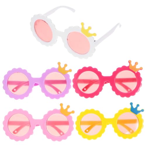 Milisten 5 Paare Puppenbrille Lustige Brillendekore Puppengläser Zur Dekoration Puppe Brille Requisiten Puppen-Foto-Requisiten Stilvolle Brillenrequisiten Brille Für Puppe Plastik von Milisten