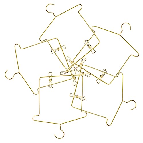 Milisten 5 Sätze Puppenaufhänger Mini-kleiderbügel Puppenkleiderbügel Kleidung Kleiderbügel Und Kleiderständer Für Puppen Kleiderbügel Für Puppen Babybügel Mit Miniaturbügel Eisen Golden von Milisten