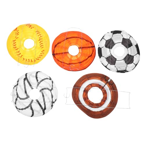 Milisten 5 Stück Basketball-Fußball-Laternenanhänger Basketballlaterne Baseball-Laternen Fußballlaternen Dekorationen für Basketball-Geburtstagsfeiern Party-Laternen- Papier Milisten 5 Stück Basketball-Fußball-Laternenanhänger Basketballlaterne Baseball-Laternen Fußballlaternen Dekorationen für Basketball-Geburtstagsfeiern Party-Laternen- Papier von Milisten