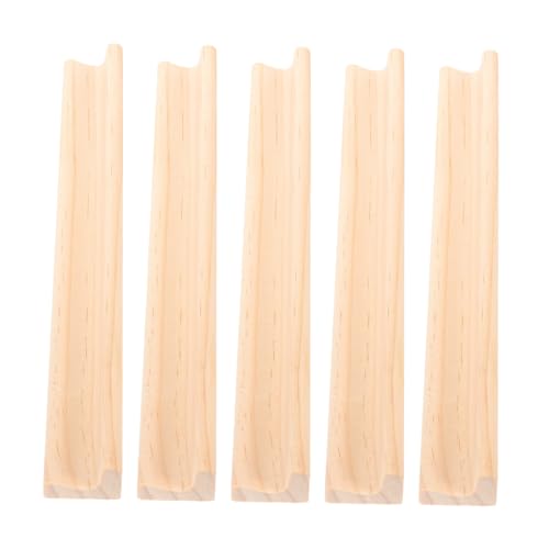 Milisten 5 Stück Buchstabenverzierungen Aus Holz Domino-Zug-Halter Tablett Für Domino-brettspiele Domino-tabletts Für Den Mexikanischen Zug Schreibtischkartenhalter Beige Hölzern von Milisten