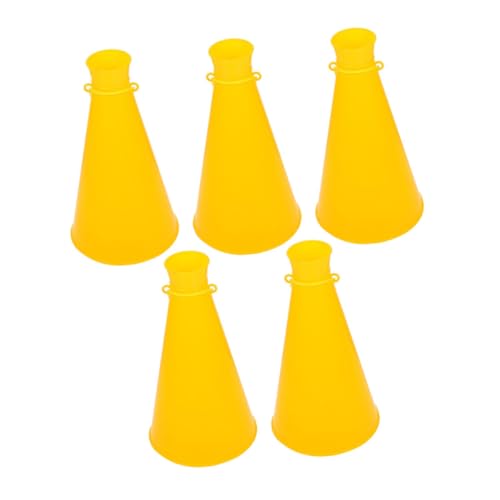 Milisten 5 Stück Cheer Horn Megaphone Tragbares Horn Spiel Jubeln Fußball Horn Jubel Requisiten Trompetenspiel Zubehör Für Fans Trompeten Partygeschenke Gelb von Milisten