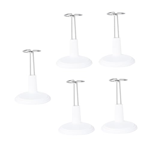 Milisten 5 Stück Doll Stand Weißer Puppenständer für Puppenanzeige Geschäften und Zuhause Perfektes Zubehör für Sammler von Milisten