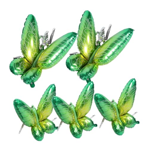 Milisten 5 Stück Flügel Ballon Zubehör für Partyballons Luftballons in Schmetterlingsform Babyparty -Dekorationen Feierballons Ballondekorationen Aluminiumfolie Green Milisten 5 Stück Flügel Ballon Zubehör für Partyballons Luftballons in Schmetterlingsform Babyparty -Dekorationen Feierballons Ballondekorationen Aluminiumfolie Green von Milisten
