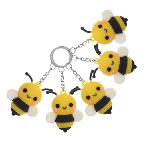 Milisten 5 Stück Kleiner Bienenanhänger Thematisiert Plüsch Schlüssel Zubehör Party Hängend Multipack Karikatur Mini Du Ornament Taschenanhänger Pvc Yellow von Milisten