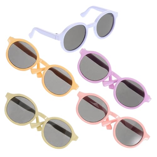 Milisten 5 Stück Puppenbrillen Zubehör Puppen Sonnenbrillen Party Rosa Mädchen Unser Miniatur Puppenhaus Zubehör Kleine Puppenbrillen Mini Brillen Zum Basteln Mini Puppenbrillen von Milisten