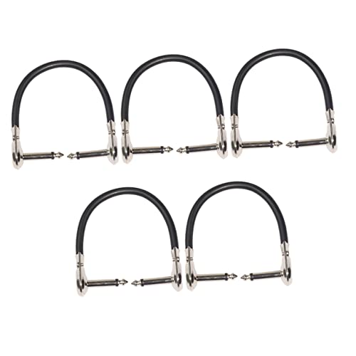 Milisten 5 Stück Rechtwinkliges Male To Male Patchkabel Winkelklinke Gitarren Effektpedal Verbindungskabel Geräuscharm Platzsparend Geeignet für Pedalboards Schwarz Milisten 5 Stück Rechtwinkliges Male To Male Patchkabel Winkelklinke Gitarren Effektpedal Verbindungskabel Geräuscharm Platzsparend Geeignet für Pedalboards Schwarz von Milisten