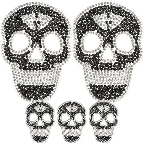 Milisten 5 Stück Strass Patches Bügelbild Applikation Reparatur Patch Halloween Skelett Patches Für DIY Kleidung Jeans Taschen Verzierung Accessoire Milisten 5 Stück Strass Patches Bügelbild Applikation Reparatur Patch Halloween Skelett Patches Für DIY Kleidung Jeans Taschen Verzierung Accessoire von Milisten