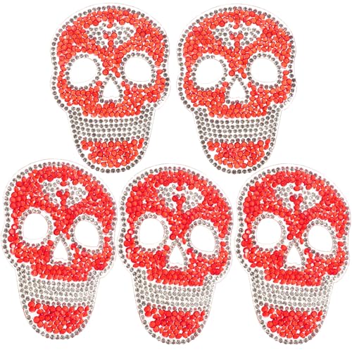 Milisten 5 Stück Strass- -aufbügler, Glitzernde Silberne Applikation für Die Reparatur von Diy-kleidung, Jacken, Hüten, Schuhen, Taschen, Rot Milisten 5 Stück Strass- -aufbügler, Glitzernde Silberne Applikation für Die Reparatur von Diy-kleidung, Jacken, Hüten, Schuhen, Taschen, Rot von Milisten