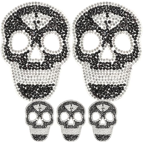 Milisten 5 Stück Strass- -aufbügler, Glitzernde Silberne Applikation für Die Reparatur von Diy-kleidung, Jacken, Hüten, Schuhen, Taschen, Schwarz Milisten 5 Stück Strass- -aufbügler, Glitzernde Silberne Applikation für Die Reparatur von Diy-kleidung, Jacken, Hüten, Schuhen, Taschen, Schwarz von Milisten