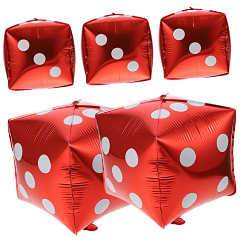 Milisten 5 Stück Würfelballons Riesige Würfel Fiesta Ballons Sortiert Für Große Partydekorationen Pastellfarbene Zahlen Geburtstagsballons Themenballons Partyzubehör Partyballons Aus von Milisten