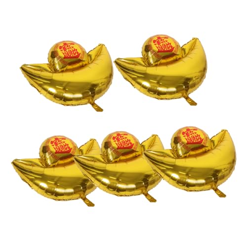 Milisten 5 Stück -ballon Silvester-party-luftballons Umwerben Neujahr Folienballons Für Das Neue Jahr Dekorationen Foto-requisiten Für Das Neue Jahr Aluminiumfolie Golden von Milisten