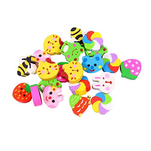 Milisten 50 Stück Bunte Mini Radiergummis für Niedliche Cartoon Obst Tiermotive Sicher und Praktisch als Schulgeschenk Party Giveaways und Lernhilfe für Jungen und Mädchen von Milisten