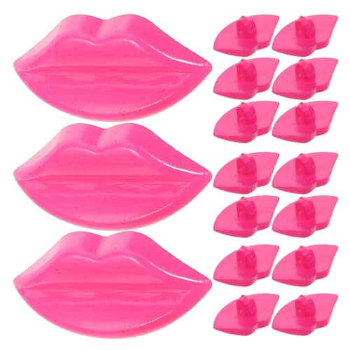 MILISTEN 50 Stück Dolls Gesichtsbehördezubehör verfügt über Accessoires Plastikknopf Perlenknöpfe nähen Puppenmundteile Mantelknopf Lippen Zubehör Plastikhandwerkstöpfe Rosy von Milisten
