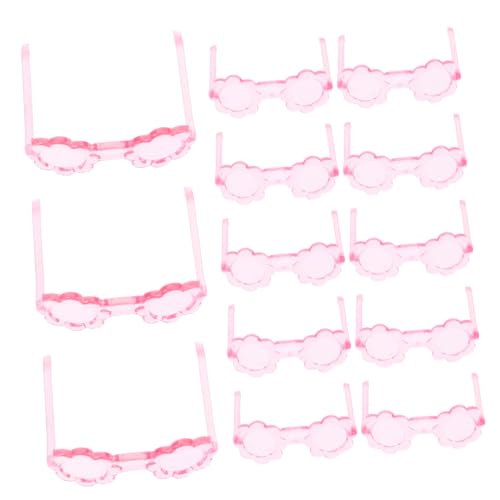 Milisten 50 Stück Mini-Brille Brillenrequisiten Für Puppe Brillen Zum Anziehen Der Puppe Brille Für Puppe Brillen Für Puppen Puppe Verkleiden Zubehör Miniatur-brillensachen Rosa Plastik von Milisten
