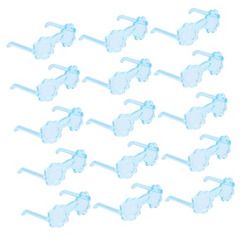 Milisten 50 Stück Mini-Brille Mini-Puppen Mutter Puppe Puppe Mädchen Für Miniatur-brillensachen Puppenbrillen Brille Zum Anziehen Der Puppe Winzige Brille Sky-Blue Plastik von Milisten