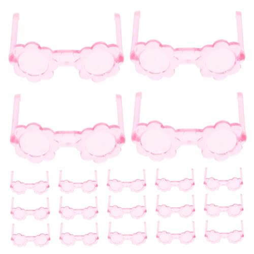 Milisten 50 Stück Mini-Brille Puppenkleidung Brille zum Anziehen der Puppe Brillen für Puppen Puppe verkleiden Sich Brillen winzige Brille Mini-Puppen-Brille Puppenbrillen Plastik Rosa von Milisten