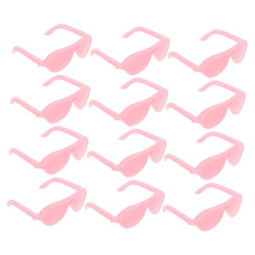 Milisten 50 Stück Puppenbrille Mini-Sachen Mini-Puppen Zubehör Miniatur Puppe Brille für Puppe stilvolle Brillenrequisiten lustige Brillenspielzeuge Plastik Rosa von Milisten