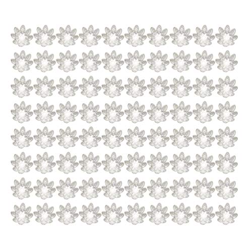 Milisten 500 stücke perlenkappen Lotus Form perlen abstandshalter Armband Halskette zubehör für DIY Handwerk schmuck Machen (Silber 10mm) von Milisten