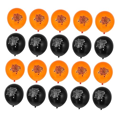 Milisten 50Stücke Muster Luftballons Schwarz Und Orange Dekoration Für Halloween Partys Aktivitäten Und Events Langlebige Latexballons Leicht Aufzublasen von Milisten