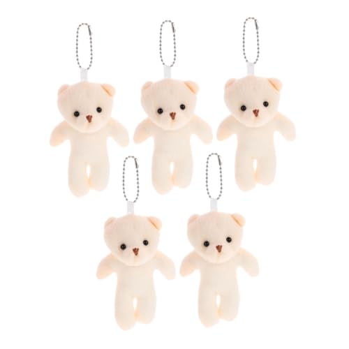 Milisten 5Stücke Bärenanhänger Plüsch Bärenfiguren Für Schlüsselanhänger Oder Handtasche Kawaii Design Verarbeitung Für DIY Dekorationen Für von Milisten