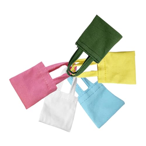 Milisten 5Stücke Handtaschen für Puppen Teiliges aus Strapazierfähigem Vielseitige Dekoration für Minihäuser Kreative Fotografie Requisite Farben von Milisten