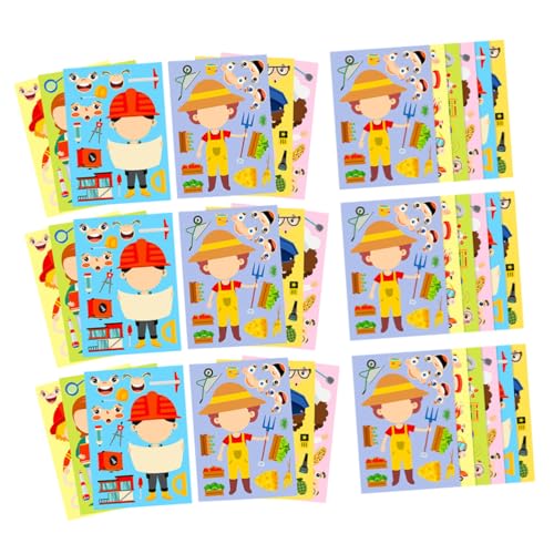 Milisten 6 Sätze Teiliges DIY Berufspuzzle Anzieh stickern Interaktive Bastelsets für Fördert Kognitive Fähigkeiten Hand Auge koordination und Kreatives Rollenspiel bei Kinderpartys und Milisten 6 Sätze Teiliges DIY Berufspuzzle Anzieh stickern Interaktive Bastelsets für Fördert Kognitive Fähigkeiten Hand Auge koordination und Kreatives Rollenspiel bei Kinderpartys und von Milisten