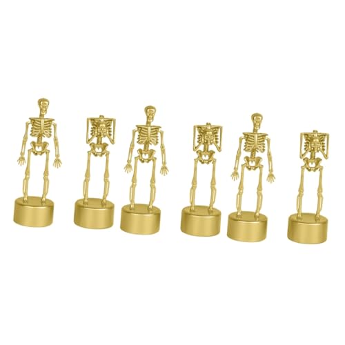 Milisten 6 Stck Teiliges Halloween Skelett Figuren aus Realistische Tischdekoration Gruselige Horror Atmosphäre Stabile Deko für Halloween Party und Festival von Milisten