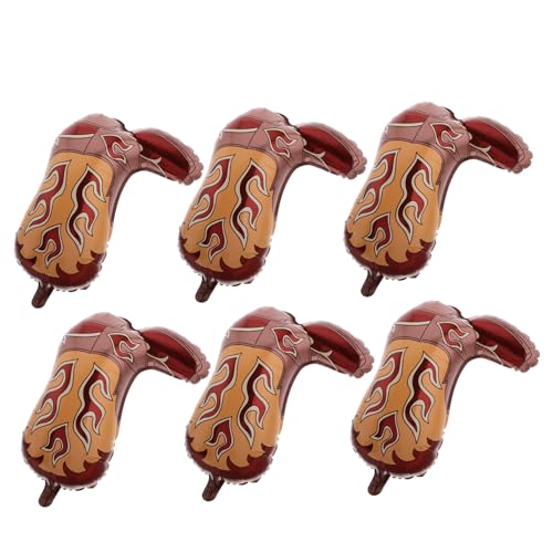Milisten 6 Stück Aufblasbare Denimstiefel Cowboy-partygeschenke Cowboystiefel-ballons Western-party-mini-dekorationen Cowboy-party-dekorationen Cowboy-dekorationsparty Aluminiumfolie von Milisten