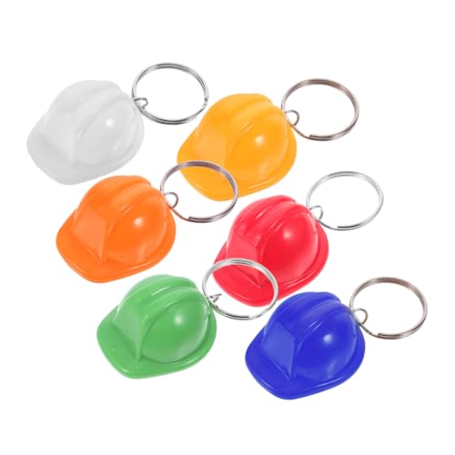 Milisten 6 Stück Bauhelm Schlüsselanhänger Mini Helm Schlüsselanhänger Mini Schutzhelm Schlüsselanhänger Sicherheitszubehör Zubehör Großpackung Miniatur Bauhüte Bau Party von Milisten