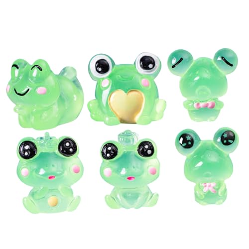 Milisten 6 Stück Frosch Dekorationen Leuchtende Harzfiguren für Tischdekoration Niedliche Frosch Skulpturen für Zuhause DIY Bastelzubehör und Garten Deko Milisten 6 Stück Frosch Dekorationen Leuchtende Harzfiguren für Tischdekoration Niedliche Frosch Skulpturen für Zuhause DIY Bastelzubehör und Garten Deko von Milisten