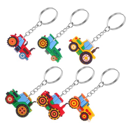 Milisten 6 Stück Landwirtschaftlicher Autoketten Schlüsselanhänger Farm Party Gunst Farm Theme Party Gunst Schwermaschinenschlüsselkette Gefälligkeiten Für Farmpartys Pvc von Milisten