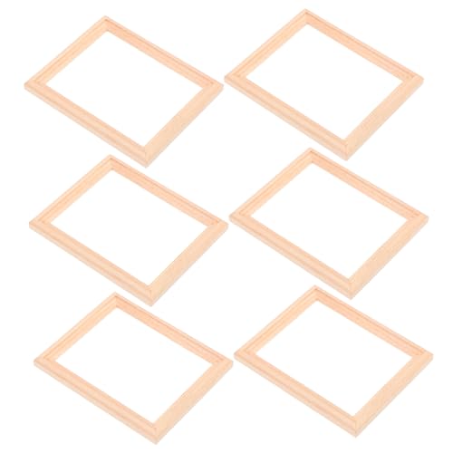 Milisten 6 Stück Mini Holz Bilderrahmen Stabile Puppenhaus Dekoration Kleine Albumrahmen DIY Zubehör für Puppenstube Langlebige Geruchsfreie Ornamente Milisten 6 Stück Mini Holz Bilderrahmen Stabile Puppenhaus Dekoration Kleine Albumrahmen DIY Zubehör für Puppenstube Langlebige Geruchsfreie Ornamente von Milisten