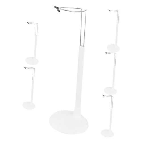 Milisten 6 Stück Puppenstützrahmen Puppenstützhalter Actionfigurenständer Racks Kaiserfiguren Display Rack Miniatur Stabil Der Puppenständer Stehend Mädchenständer Puppen Kunststoff Weiß von Milisten