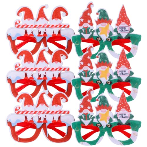 Milisten 6 Stück Rahmen Weihnachtsbrillen Cocktail Lustig Weihnachtsfeier Brille Brillengestell Weihnachtsdekoration Gläser Brillen Zu Weihnachten Drinnen Brillenfassungen Für Plastik von Milisten