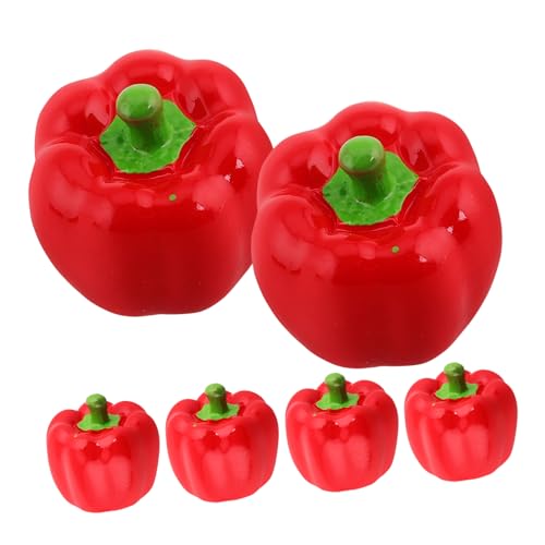 Milisten 6 Stück Simulierte Chili-Verzierung Chili-Pfeffer-Dekorationen Mini-Gartenfiguren Mini-Bonsai-Figuren Chili -Party -Kuchendekorationen Chili Festival Dekorationen Harz rot Milisten 6 Stück Simulierte Chili-Verzierung Chili-Pfeffer-Dekorationen Mini-Gartenfiguren Mini-Bonsai-Figuren Chili -Party -Kuchendekorationen Chili Festival Dekorationen Harz rot von Milisten
