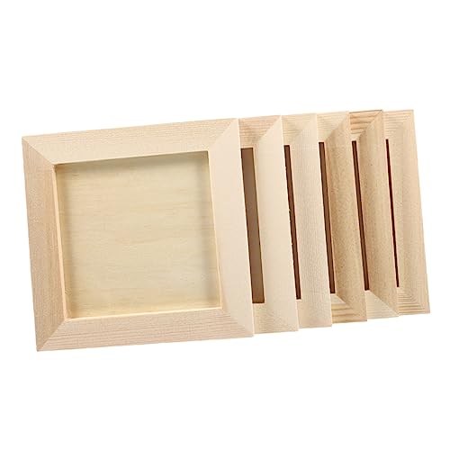 Milisten 6 Stück Teiliges DIY Bilderrahmen Unbemaltem Holz Bastelset für Bemalen und Gestalten von Individuellen Kunstwerken Milisten 6 Stück Teiliges DIY Bilderrahmen Unbemaltem Holz Bastelset für Bemalen und Gestalten von Individuellen Kunstwerken von Milisten