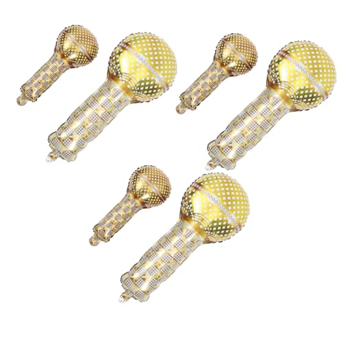 Milisten 6 Stück Teiliges Goldene Folienluftballons Mikrofon Stabile Langlebige Partydeko für Geburtstag Hochzeit Vielseitig Verwendbar als Wand und Raumdekoration Milisten 6 Stück Teiliges Goldene Folienluftballons Mikrofon Stabile Langlebige Partydeko für Geburtstag Hochzeit Vielseitig Verwendbar als Wand und Raumdekoration von Milisten