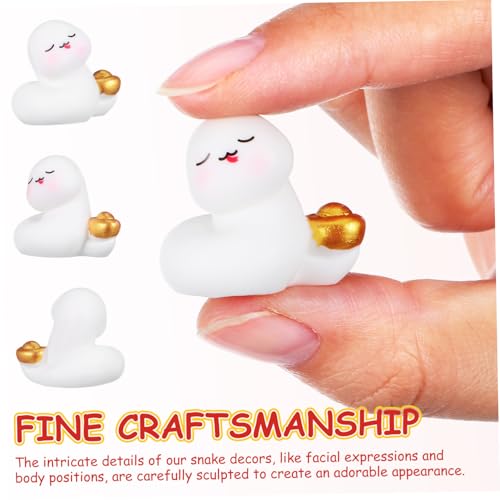 Milisten 6 Stück Teiliges Miniatur Schlangenfiguren aus Resin Chinesische Neujahrsdekoration mit Traditionellem Design Detailreiche Tisch und Autodekoration Symbol für Glück und Wohlstand von Milisten