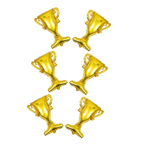 Milisten 6 Stück Trophäenballon Abschlusssaison Dekoration Glückwunsch Grad Dekorationen Abschlussdekorationsballons Luftballons Feierballons Golden Aluminiumfolie von Milisten