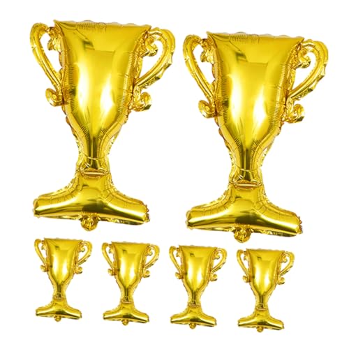 Milisten 6 Stück Trophäenballon Abschlusssaison Dekoration glückwunsch grad dekorationen Abschlussdekorationsballons luftballons Feierballons Gewinnerballons Aluminiumfolie Golden von Milisten